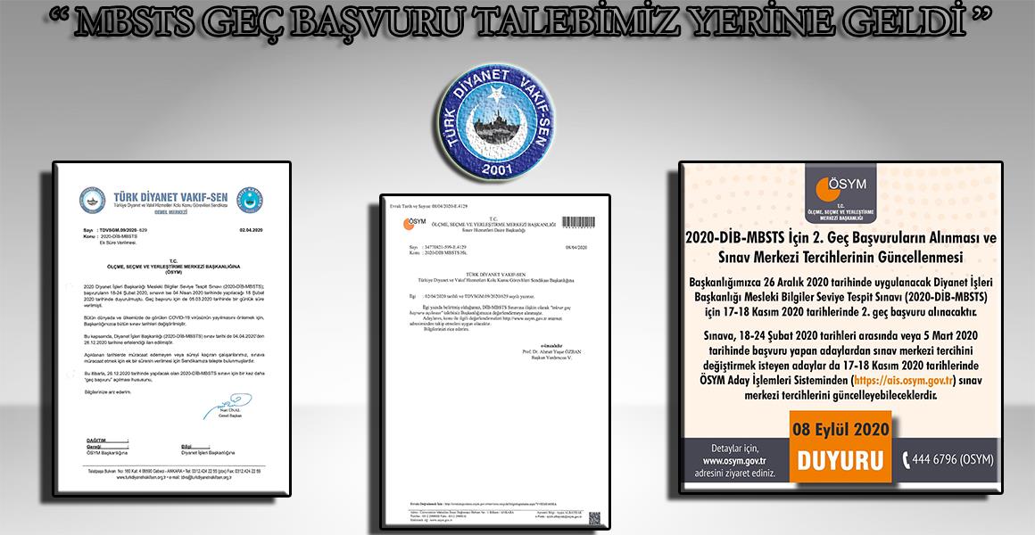 MBSTS GEÇ BAŞVURU TALEBİMİZ YERİNE GELDİ